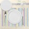 Ambesonne Pastel Place Mats Set of 4, Vertically Striped Pattern Different Colored Straight Lines Classical Old Fashioned, Washable Fabric Placemats for Dining Table, Standard Size, Multicolor
